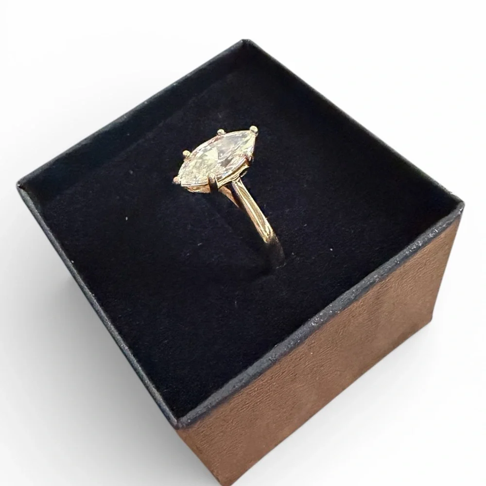 JTV Strontium Titanate 18k Yellow Gold Over Silver Ring 2.25ctw - Picture 3 of 8